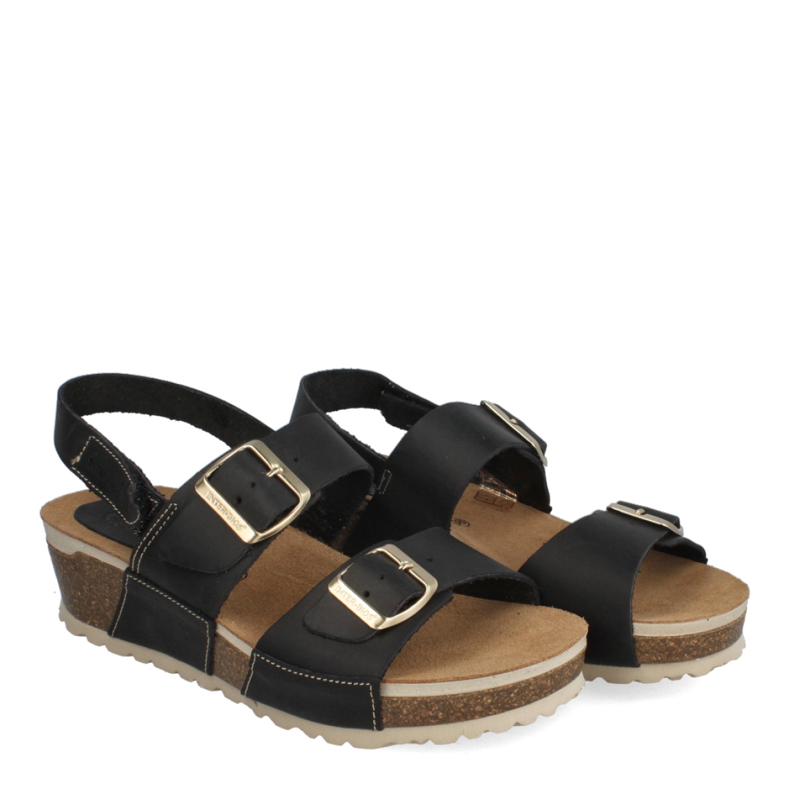 Sandalias de la marca Inter Bios, modelo LINA. Sandalias elaboradas en piel color taupe con detalle en dorado. Cierre de las sandalias con doble hebilla en pala y velcro en el talón. Sandalias con cuña de 4cm de altura. Estas sandalias Inter Bios es un esencial para tus looks de temporada, si deseas disfrurae de una comodidad máxima en tu día a día.