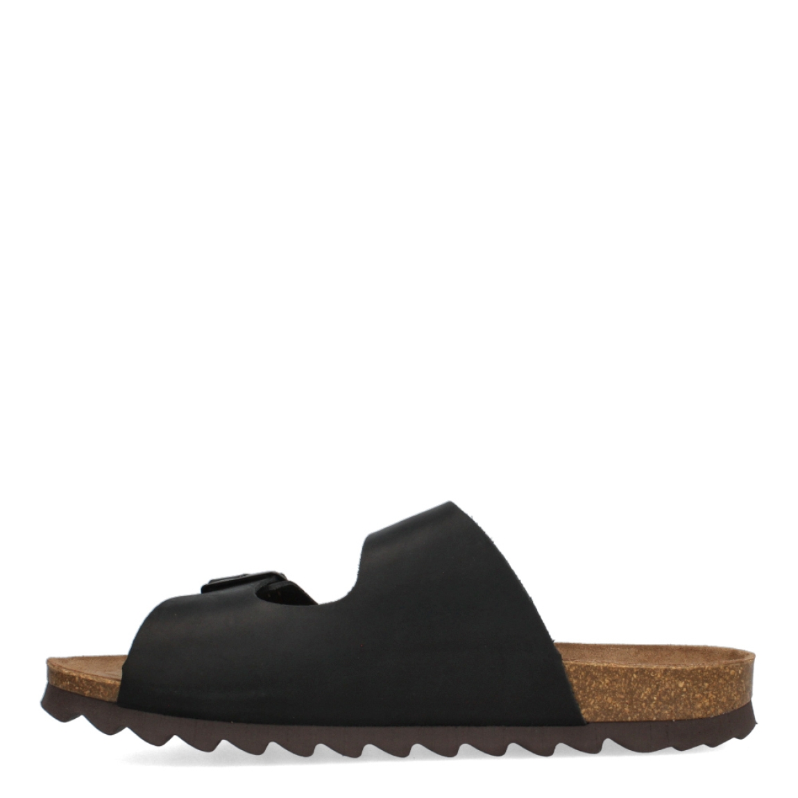 Sandalias de la marca Inter Bios, modelo HARRY. Exterior de las sandalias en piel color negro. Inter forrado de piel color marrón. Cierre con doble hebilla. Sandalias con plantilla antómica acolchada para máxima comodidad y suela de 1,5cm. Las sandalias Inter Bios HARRY es un esencial en tus looks del día a día en esta temporada.