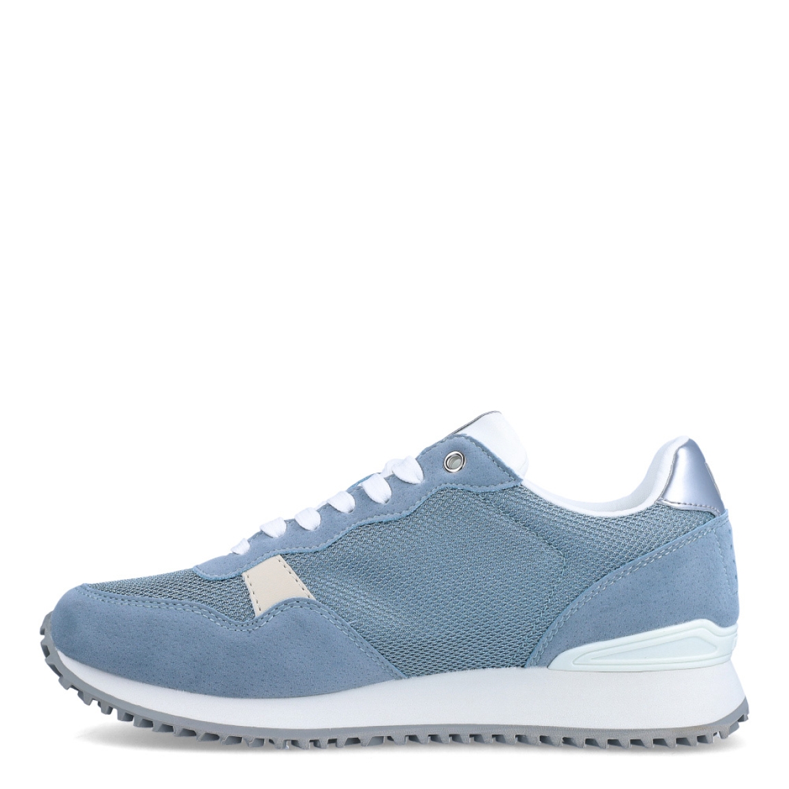 Deportiva de la marca Napapijri, modelo ASTRA. Exterior de la deportiva de textil con efecto rejilla color azul, con detalles en ante de color celeste. Interior de la deportiva de tejido de color blanco. Cierre de la deportiva con cordones blancos. Deportiva con plantilla muy cómoda y acolchada. Con un diseño elegante y una sofisticada combinación de colores, las zapatillas deportivas ASTRA son un calzado informal. El estabilizador del talón proporciona más estabilidad y su ligera suela microporosa hace que este calzado sea especialmente cómodo y perfecto para el uso diario.