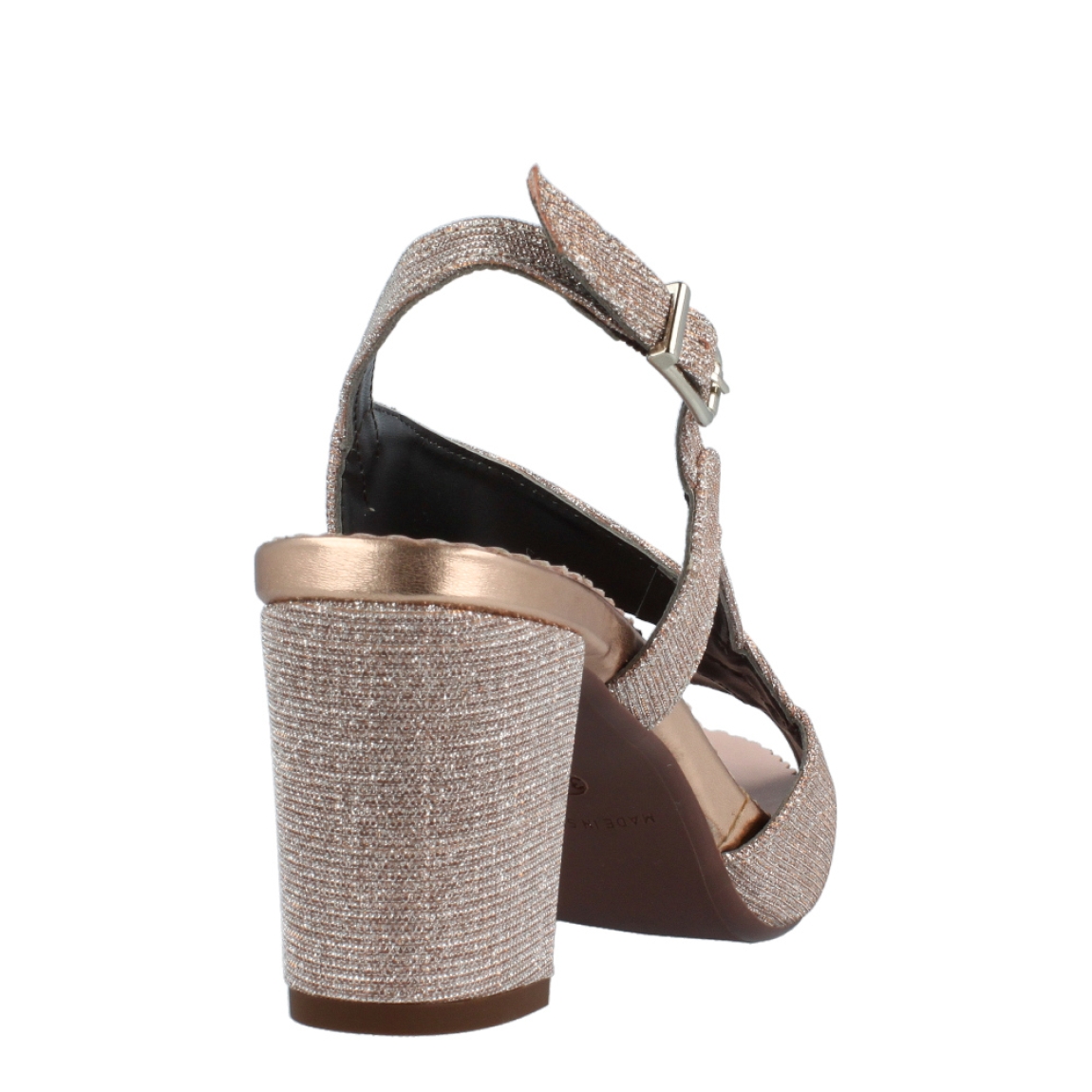 Sandalias de la marca Munné, modelo LUM. Exterior de las sandalias en piel con glitter color nude. Interior de las sandalias en piel color nude. Cierre de las sandalias con hebilla en el tobillo. Sandalias Munné con tacón de 7cm de altura. Estas sandalias Munné, modelo Lum, son perfectas para destacar en esta temporada en tus eventos más importantes!
