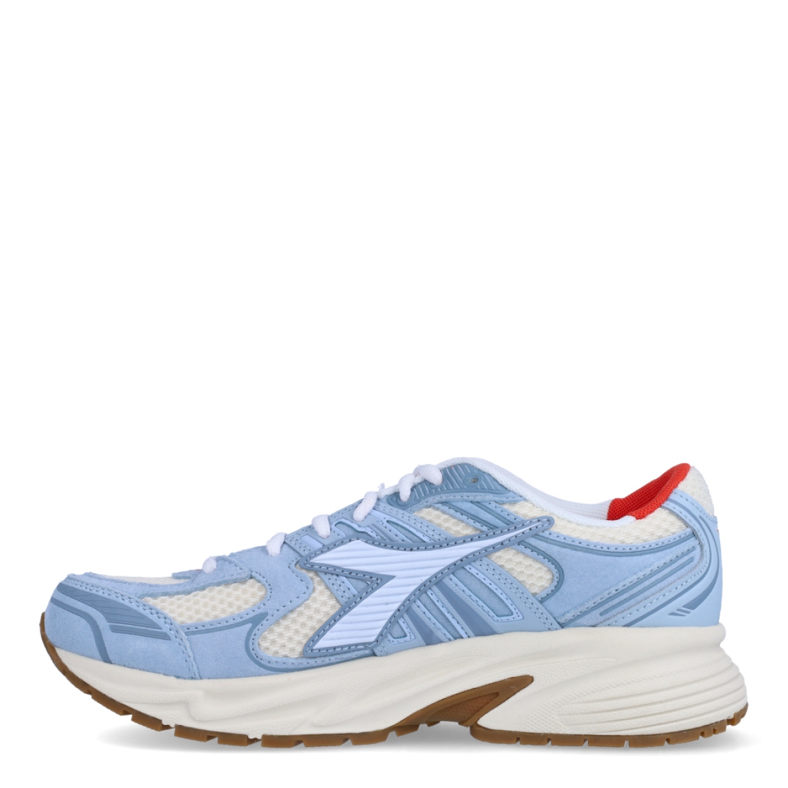Deportivas de la marca Diadora, modelo MYTHOS STAR. Exterior en naylon color azul con detalles en blanco. Interior en textil color naranja, con plantilla acolchada y extraíble para máxima comodidad. Cierre con cordones de color blanco. Suela de goma con cuña de 4cm de altura. Estas deportivas MYTHOS STAR son unas clásicas ideales para llevar en tu día a día.