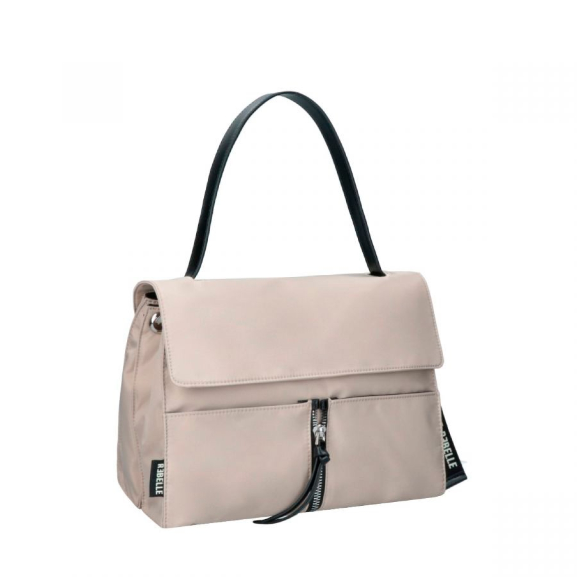 Bolso de la marca Rebelle, modelo CLIO STREET . Bolso elaborado en naylon color camel. Se caracteriza por su doble portabilidad, se puede llevar en la mano, y gracias a la correa de hombro desmontable y ajustable, se puede llevar cruzado. El interior está forrado y cuenta con dos prácticos bolsillos, uno pequeño y otro más grande. Cierre con botón. Medidas: alto 26cm y ancho 33cm.