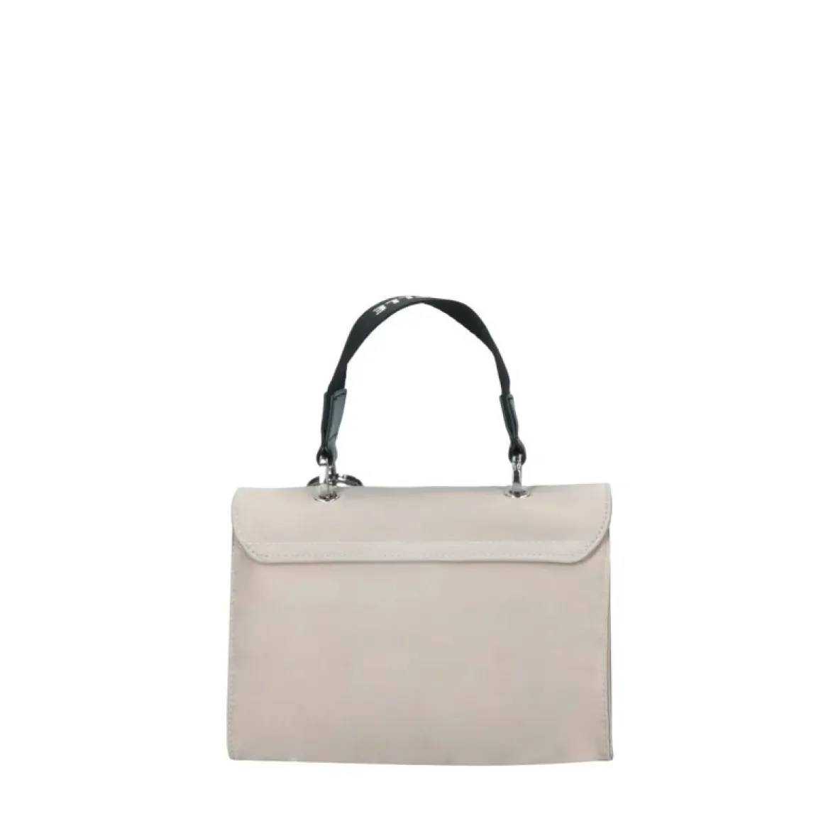 Bolso de la marca Rebelle, modelo CHLOE STREET . Bolso elaborado en naylon color camel. Se caracteriza por su doble portabilidad, se puede llevar en la mano, y gracias a la correa de hombro desmontable y ajustable, se puede llevar cruzado. El interior está forrado y cuenta con dos prácticos bolsillos, uno pequeño y otro más grande. Cierre con botón. Medidas: alto 16cm y ancho 21cm.
