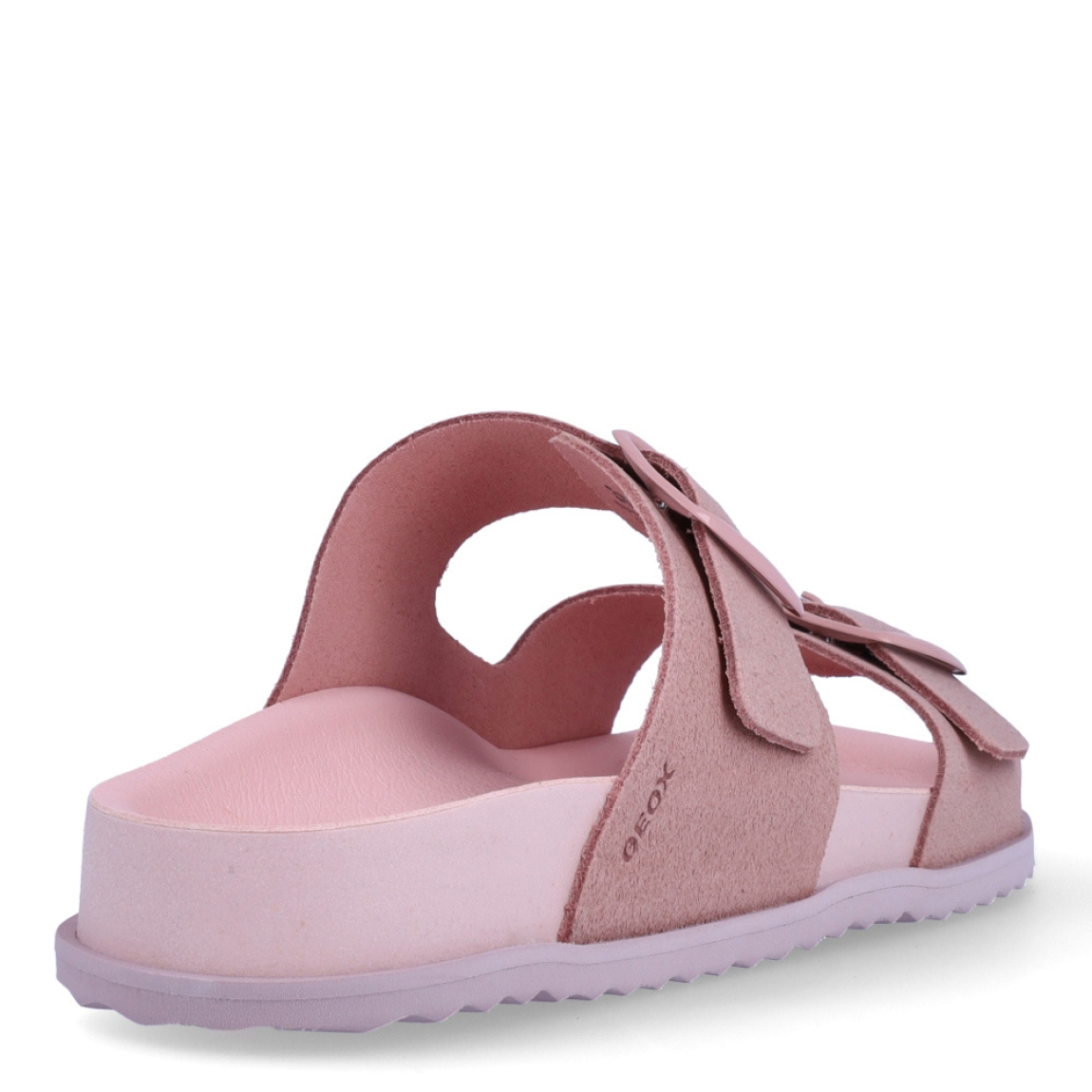 Sandalia para mujer de la marca Geox modelo SANDYBETT. Elaborada en neopreno color rosa, de estilo diario, que garantiza confort y transpirabilidad durante todo el día. Cierre con doble hebilla en pala. Este modelo, cuenta con una empella de suave gamuza. Ideal para la ciudad, Sandybett está pensada para añadir un toque moderno a los looks de verano.