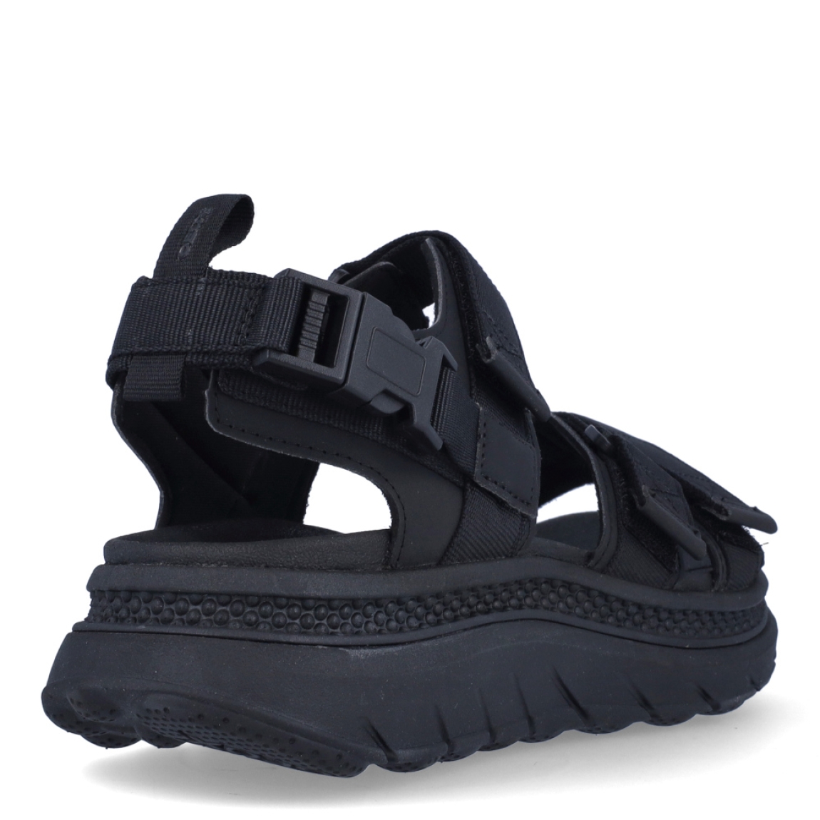 Sandalia de hombre de la marca Geox, ,modelo terreno. Sandalias en naylon color negro idelaes en confort, transpirabilidad y un excelente agarre. Cierre con velcro y con detalles en contraste para un aspecto urbano y atractivo. Suela con cuña de 5cm de altura. Estas sandalias Geox TERRENO le darán un toque contemporáneo a los conjuntos del tiempo libre.