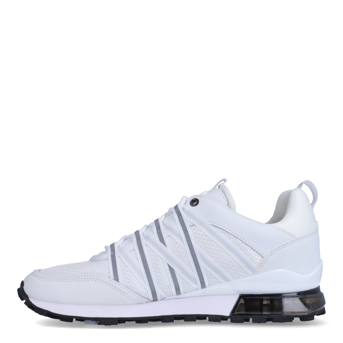 Deportiva de la marca Cruyff, modelo REX. Exterior de la deportiva en nylon color blanco. Interior de la deportiva en textil de color blanco. Cierre de la deportiva con cordones. Suela de goma plana. Plantilla muy cómoda, acolchada para garantizar el máximo confort. La deportiva Cruyff REX es una nueva y exclusiva technología de Cruyff que mejora el rendimiento gracias a una mayor amortiguación.