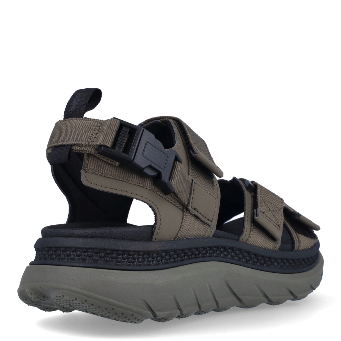 Sandalia de hombre de la marca Geox, ,modelo terreno. Sandalias en naylon color verde idelaes en confort, transpirabilidad y un excelente agarre. Cierre con velcro y con detalles en contraste para un aspecto urbano y atractivo. Suela con cuña de 5cm de altura. Estas sandalias Geox TERRENO le darán un toque contemporáneo a los conjuntos del tiempo libre.