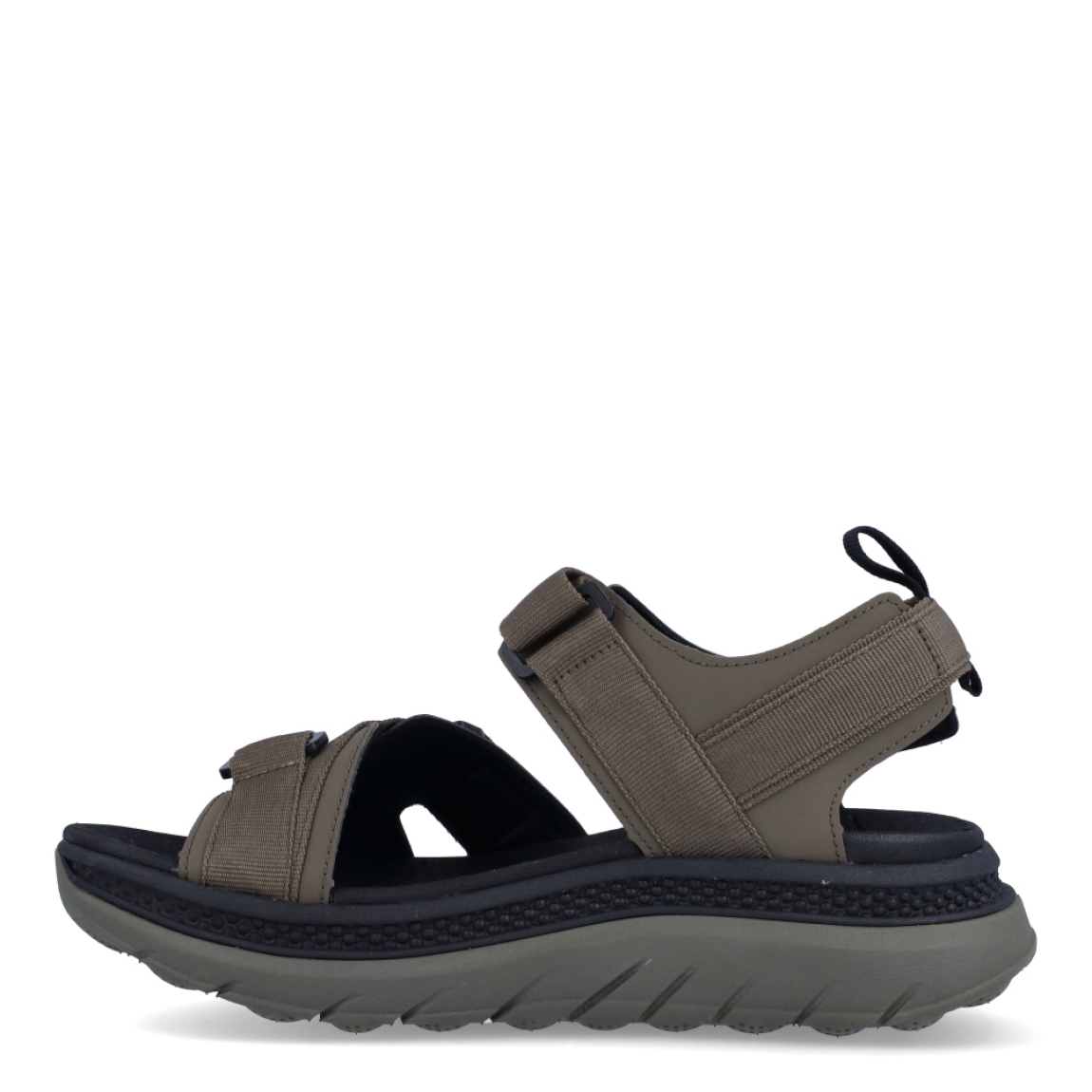 Sandalia de hombre de la marca Geox, ,modelo terreno. Sandalias en naylon color verde idelaes en confort, transpirabilidad y un excelente agarre. Cierre con velcro y con detalles en contraste para un aspecto urbano y atractivo. Suela con cuña de 5cm de altura. Estas sandalias Geox TERRENO le darán un toque contemporáneo a los conjuntos del tiempo libre.