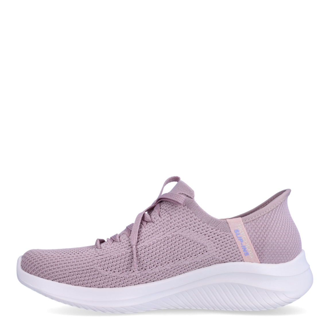 Deportivas de la marca Skechers, modelo CHAOS. Exterior en textil color lila con efecto de rejilla con detalle del logo en parte lateral. Interior en textil color gris con plantilla acolchada y extraíble para máxima comodidad. Cordones de color lila y una cuña de 3cm de altura. Estas deportivas transpirables Skechers CHAOS son unas clásicas, ideales para tu día a día.