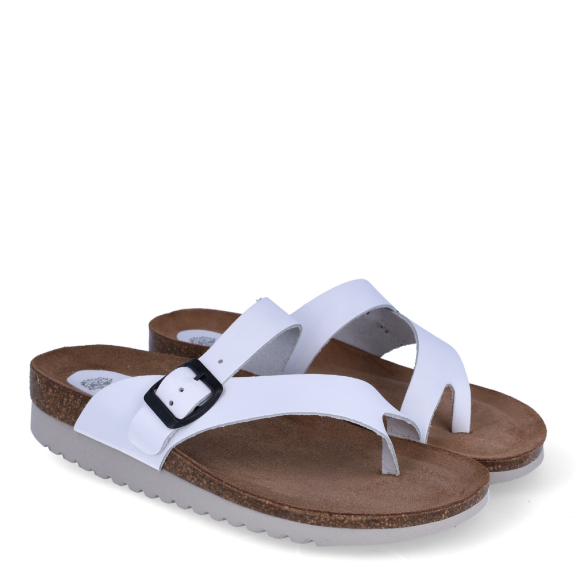 Esclavas de la marca Inter Bios, modelo DUNIA. Esclavas elaboradas en piel color blanco. Cierre con hebilla y suela de goma con cuña de 3cm de altura. Estas esclavas Inter Bios DUNIA son el complemento ideal para tus looks de temporada. No te puede faltar en tu fondo de armario.