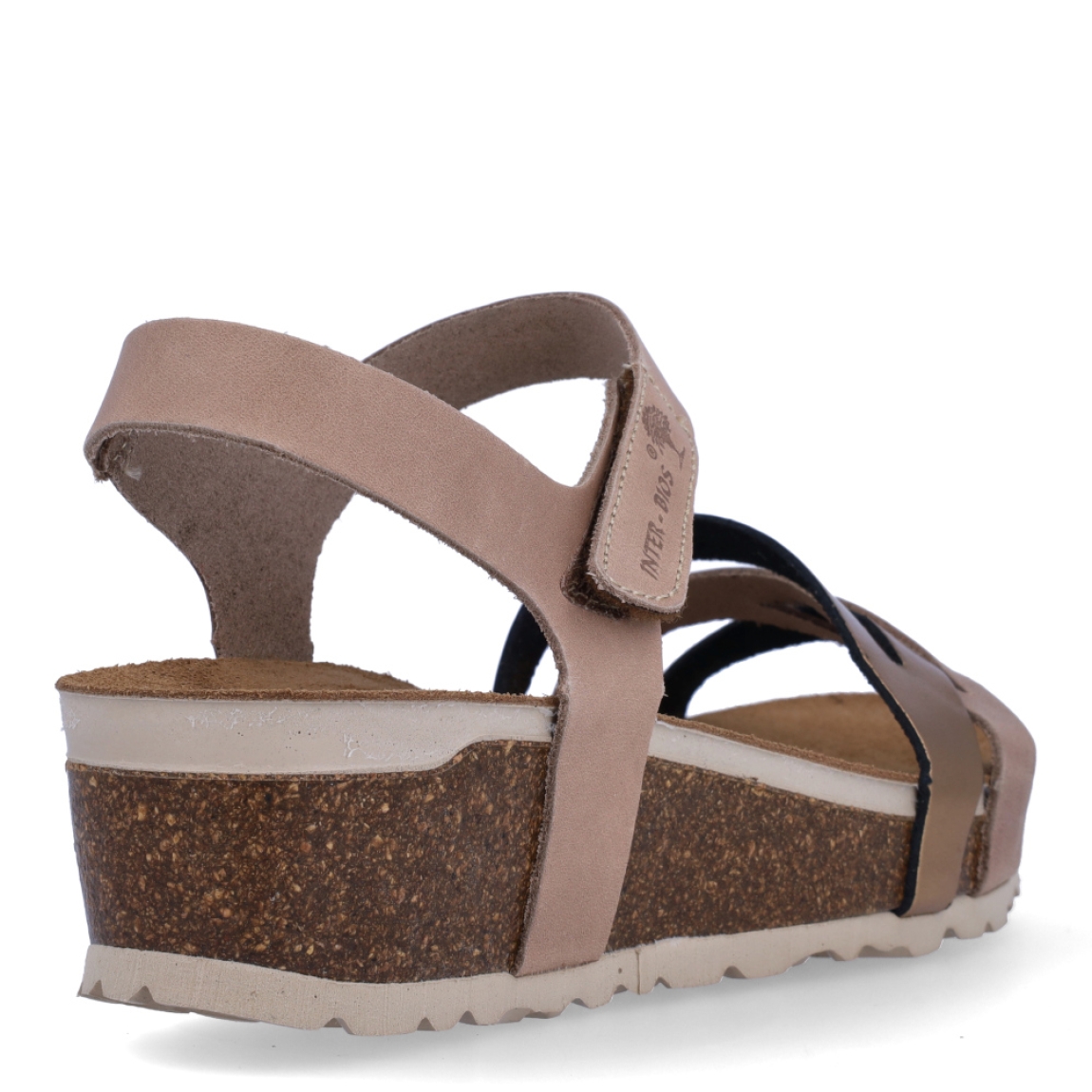 Sandalias de la marca Inter Bios, modelo MIA. Sandalias con tiras elaboradas en piel color bronce y marrón. Cierre de las sandalias con velcro y suela de goma con cuña de 4cm de altura. Estas sandalias Inter Bios MIA son ideales para elevar tus looks con la comodidad máxima que necesitas en tu día a día.