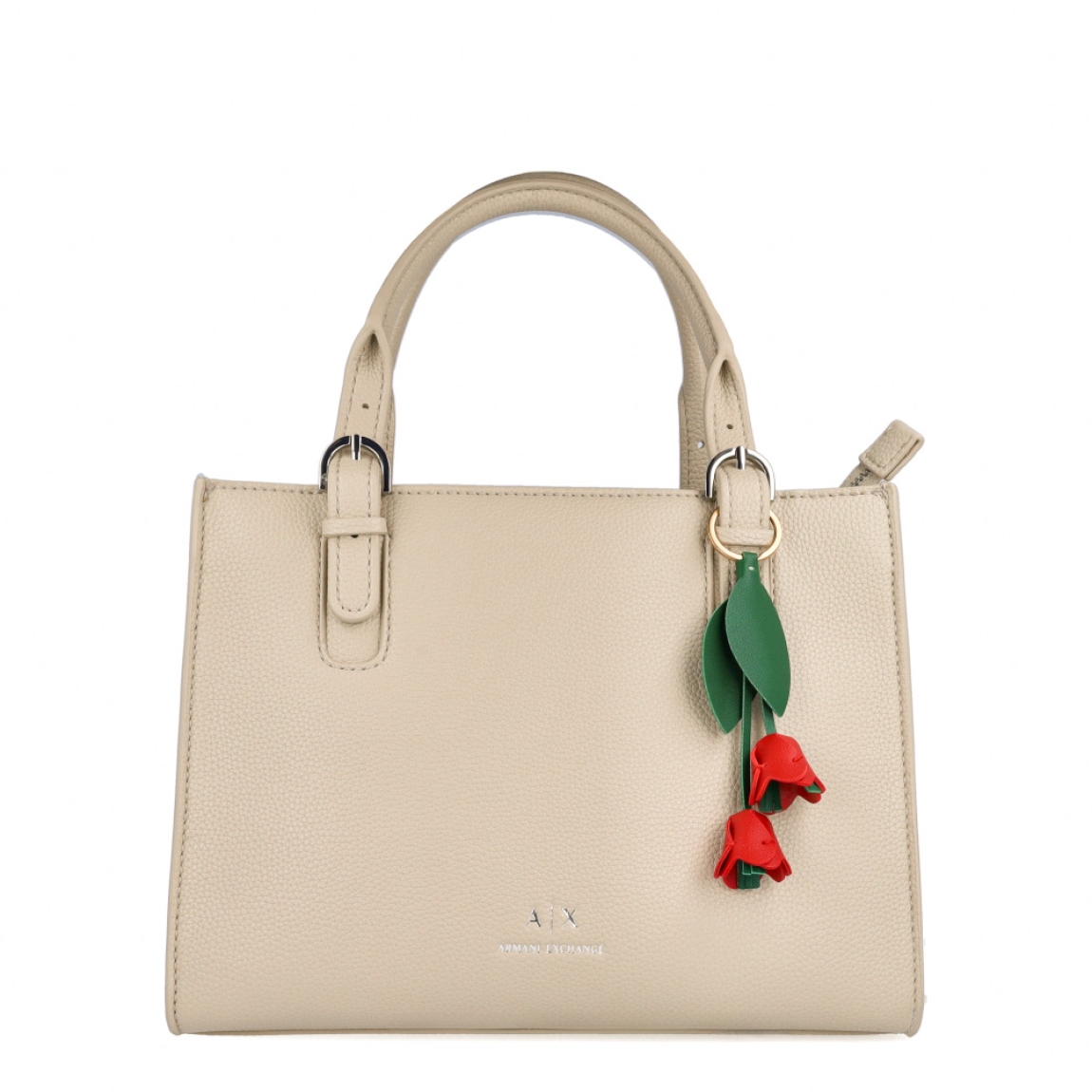 Llavero de rosas color rojo de la marca Sons, elaboradas en piel, cosidas a mano. Llavero ideal combinable con diferentes bolsos, accesorio perfecto para ti!