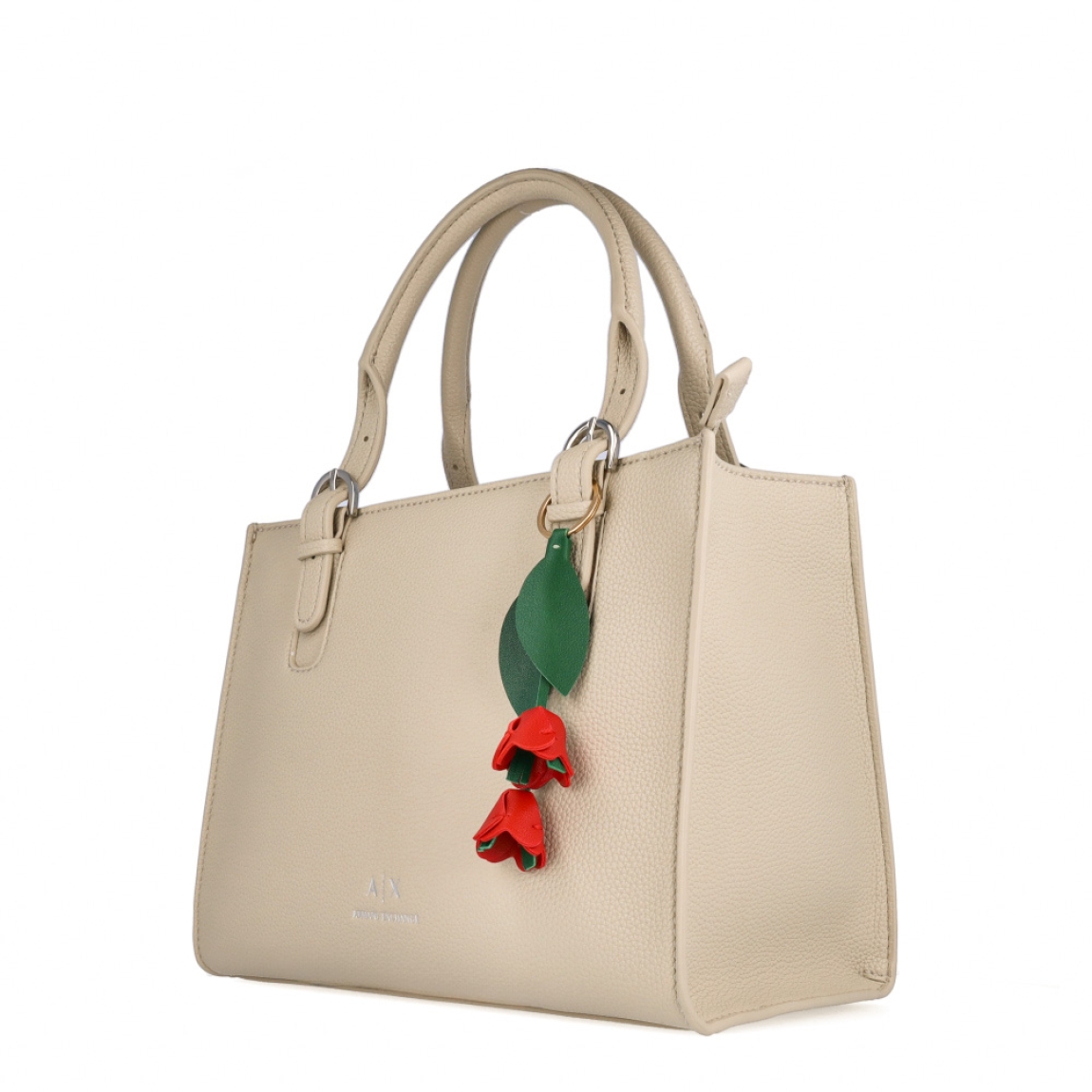 Llavero de rosas color rojo de la marca Sons, elaboradas en piel, cosidas a mano. Llavero ideal combinable con diferentes bolsos, accesorio perfecto para ti!