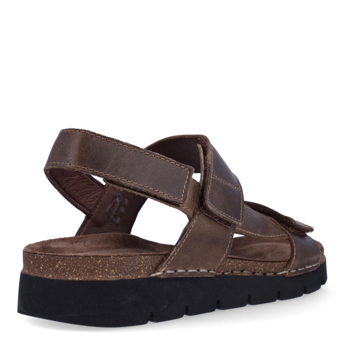 Sandalias de la marca Walk & Fly, modelo LEOR. Exterior de las sandalias en piel color marrón con tiras en pala. Interior de las sandalias en piel color marrón. Cierre de las sandalias Walk & Fly con velcro y suela de goma con 3cm de altura. Estas sandalias Walk & Fly LEOR son un complemento clásico de temporada, te darán una comodidad absoluta. No te puede faltar en el armario.