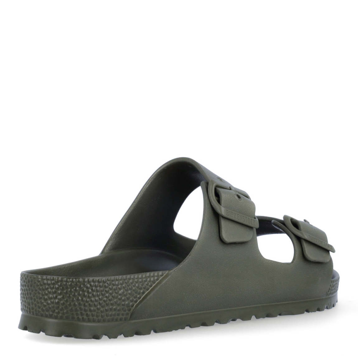 Sandalias de la marca Birkenstock, modelo ARIZONA EVA. Sandalias elaboradas en neopreno de alta calidad color verde oscuro. Cierre de las sandalias con dos hebillas, en el empeine y la pala. Sandalias Birkenstock con suela plana y de goma. Estas sandalias Birkenstock ARIZONA EVA son un complemento clásico para tus looks de temporada. No te puede faltar en el armario.