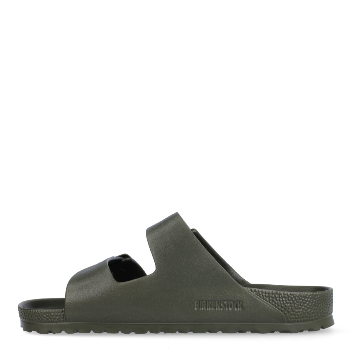 Sandalias de la marca Birkenstock, modelo ARIZONA EVA. Sandalias elaboradas en neopreno de alta calidad color verde oscuro. Cierre de las sandalias con dos hebillas, en el empeine y la pala. Sandalias Birkenstock con suela plana y de goma. Estas sandalias Birkenstock ARIZONA EVA son un complemento clásico para tus looks de temporada. No te puede faltar en el armario.