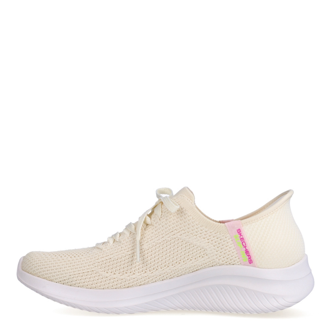 Deportivas de la marca Skechers, modelo CHAOS. Exterior en textil color beig con efecto de rejilla con detalle del logo en parte lateral. Interior en textil color blanco con plantilla acolchada y extraíble para máxima comodidad. Cordones de color beig y una cuña de 3cm de altura. Estas deportivas transpirables Skechers CHAOS son unas clásicas, ideales para tu día a día.