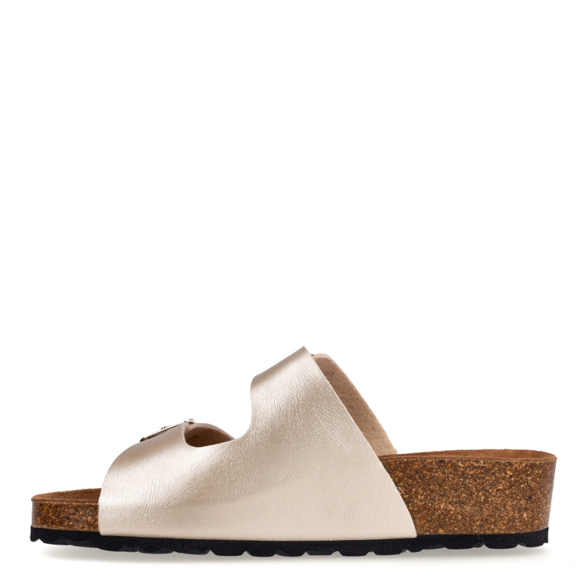 Sandalias de la marca Itse, modelo IRIS. Exterior de las sandalias en piel color platino. Interior de las sandalias en ante color camel. Cierre de las sandalias con doble hebilla, en pala y empeine. Estas sandalias Itse IRIS tienen el diseño perfecto para tus looks de temporada, te hará resaltar tu estilo y te brindará la mayor comodidad al caminar