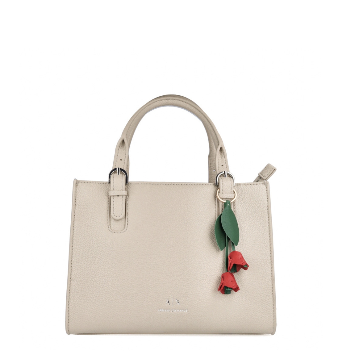 Bolso clásico de la marca Armani Exchange, modelo LOUS. Exterior en piel color beig, con logo en parte frontal. Cierre con cremallera, y doble asa, fija y regulable para máxima comodidad. Bolso con amplio espacio interno. Medidas: alto 23cm y ancho 29cm. Este bolso Armani Exchange LOUS es un complemento ideal para esta temporada!