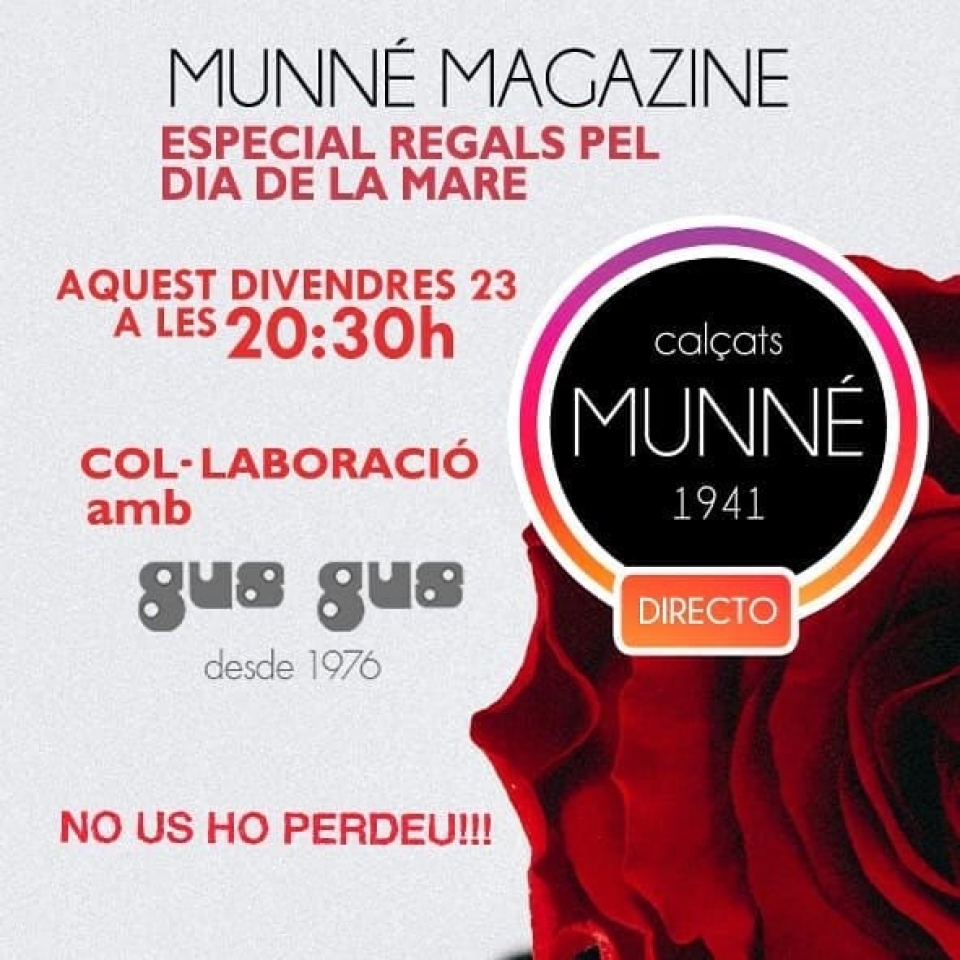 Avui serà un gran directe!❤ ESPECIAL REGALS PEL DIA DE LA MARE!! No us ho perdeu!!🙌 Ens veiem a les 20:30h. FELIÇ DIA DE SAN JORDI 🌹📖