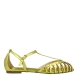 Sandalias de la marca Unique, modelo ELECTRA. Exterior de las sandalias en piel color fluor con detalles en tachas. Interior de las sandalias en piel color fluor. Cierre de las sandalias Unique con hebilla en el tobillo. Estas sandalias Unique ELECTRA traen un diseño que te ayudará a lucir unos looks con estilo y comodidad a donde vayas.