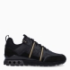 Deportiva de la marca Cruyff, modelo 998. Exterior de la deportiva en naylon de color negro. Interior de la deportiva en textil de color negro. Cierre de la deportiva con cordones. Suela de goma dentada de 2 cm. Los tubos hexagonales color dorado son diseñados para permitir la entrada de aire a la parte posterior de la zapatilla, proporcionando un extra de soporte al pie. Plantilla muy cómoda, acolchada para garantizar el máximo confort. La deportiva Cruyff 998 es una nueva y exclusiva technología de Cruyff que mejora el rendimiento gracias a una mayor amortiguación.