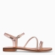 Sandalias de la marca Geox, modelo MABEL. Elaboradas en piel color rosa con tiras brillantes escarchadas en pala. Interior en piel color camel. Cierre de sandalias Geox con hebilla en tobillo. Suela plana de goma. Estas sandalias Geox MABEL son un complemento ideal para resaltar tus looks y disfrutar de una comodidad única!