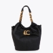 Elegante bolso shopper de la marca Lola Casademunt, modelo MARA. Bolso elaborado en polipiel color negro con detalle de cadena dorada. Decorado con emblema animal en la parte frontal. Espacioso interior con bolsillos. Ideal para el uso diario. Bolso Lola Casademunt MARA, complemento ideal para ti!ALTO 30cm ANCHO 45cm PROFUNDIDAD 10cm