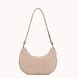 Este pequeño bolso bandolera de la marca Lancaster, modelo Suède está confeccionado en cuero de vaca con efecto ante de color beig. Incluye un bolsillo interior simple, un bolsillo interior con cremallera y un bolsillo trasero exterior con cremallera. Se puede llevar al hombro o cruzado. Bolso con logotipo en parte frontal. Bolso Lancaster Suède se ha convertido en un complemento ideal para llevar a todos lados, su forma en media luna le da un estilo único!