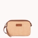 Bolso bandolera de la marca Lancaster, modelo Mini Osier. Este bolso está confeccionado en polipropileno con detalles de piel de vacuno color marrón. Cuenta con un bolsillo frontal con cremallera, un bolsillo interior con cremallera y un bolsillo interior simple. Se lleva al hombro o cruzado. Bolso Lancaster Mini Osier ideal para llevarlo en tu día a día esta temporada. Medidas: alto 15cm y ancho 22cm.