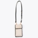 Elegante bolsito para móvil de la marca Lola Casademunt, modelo JORGELINA_M. Bolso para móvil en polipiel color crudo con acabados en contraste. Diseño compacto ideal para el día a día. Incluye correa ajustable y cierre magnético. Perfecto para complementar cualquier look con estilo. Medidas: alto 22cm y ancho 13cm.