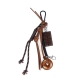 Llavero de la marca MUNNÉ, modelo CHOCOLATINA. Elaborado en piel color marrón con dijes de chocolate y dona. Complemento perfecto para tu bolso.
