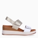 Sandalias de la marca Mephisto, modelo SWENA. Exterior en piel color blanco con detalle en dorado. Interior en piel color camel. Cierre con doble velcro en pala. Sandalias Mephisto con cuña de 6cm de alturas. Estas sandalias Mephisto SWENA son ideales para esta temporada, te darán la comodidad y estilo en tu día a día!