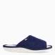 Zapatillas de la marca Nordikas, modelo BOREAL. Exterior de las zapatillas en toalla color azul marino. Interior de las zapatillas en piel troquelada color blanco. Suela de las zapatillas plana y de goma. Estas zapatillas Nordkias BOREAL te harán disfrutar del comfort de estar en casa, gracias a su tejido y fabricación que brindán comodidad y ligereza.