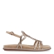 Sandalias de la marca Alma en Pena, modelo IVET. Exterior de las sandalias en ante color camel con detalles circulares de brillantes en la pala. Interior de las sandalias en ante color camel. Cierre con hebilla y suela plana. Estas sandalias Alma en Pena IVET son un complemento ideal para darle un estilo innovador a tus looks y sobre todo disfrutar de una comodidad máxima gracias a su ligereza.