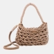 Bolso Cruzado de la marca Simosastre, modelo CATHERIN. Bolso elaborado de cuerda trenzada a mano 100% de manera artesanal en color cobre y dorado. Dispone de asa media y bandolera, cremallera superior, tres bolsillos interiores uno con cremallera y Logo de la marca en metal dorado. Diseñado en Alicante, España. Bolso Simosastre CATHERIN ideal para llevar a todos lados!Medidas: 4 (ancho) x 4 (alto) x 27 (largo) mm