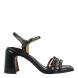 Sandalias de la marca Audley, modelo CARBO. Exterior e interior de las sandalias en piel color negro. Cierre de las sandalias Audley con hebillas, una en el talón y tres en la pala. Sandalias con tacón de 6cm de altura. Estas sandalias Audley, modelo Carbo, son una clásicas que combinan con todo, además de darte la comodidad necesaria para tu día a día!