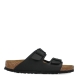Sandalias de la marca Birkenstock, modelo ARIZONA BIRKO-FLOR. Sandalias elaboradas en neopreno de alta calidad color negro con una base de corcho y látex de forma anatómica. Cierre de las sandaluias con doble hebilla de espiga de metal con ajuste individual, en empeine y pala. Estas sandalias Birkenstock ARIZONA BIRKO-FLOR son un complemento ideal para esta temporada, su diseño simple atemporal, lo hace el accesorio clásico para tus looks!