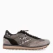 Deportiva de la marca Cetti, modelo C-1259. Exterior de la deportiva combinado en ante color gris con piel color negro. Detalle de logo de la marca en ante con estampado aimal print potro. Interior en piel de color gris. Cierre con cordones elásticos. Suela de la deportiva de goma y plantilla acolchada para máximo comfort. Deportivas de la marca Cetti muy cómodas y perfectas para el día a día, con todos los colores tendencia de esta temporada.