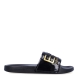 Sandalias de la marca Armani Exchange, modelo EA7. Exterior en neopreno color negro con el logo en dorado. Interior en neopreno color negro con plantilla de goma contorneada moldeada, suela exterior texturizada para mayor agarre. Estas sandalias Armani Exchange EA7 son unas clásicas, ideales para ir a todos lados esta temporada!
