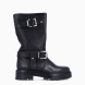 Botas estilo motera de la marca Itse, modelo AMSTERDAM. Botas elaboradas en piel color negro con puntera redonda. Botas con doble hebilla plateadas en parte exterior. Cierre con cremallera. Suela de botas Itse con suela plana para máxima comodidad. Botas Itse AMSTERDAM, ideales para tu día a día!