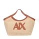 Bolso de la marca Armani Exchange, modelo ALBA. Exterior en rafia color camel con logotipo de marca en grande parte delantera. Interior con amplio espacio. Cierre con imán. Bolso Armani Exchange con doble asa, una fija y, otra, extraible para máxima comodidad. Medidas: alto 24cm y ancho 38cm. Este bolso ALBA es ideal para complementar tus looks de temporada!