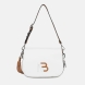 Bolso bandolera solapa de la marca Binnari, modelo EBRO. Bolso elaborado en piel color blanco, con detalle en camel. Bolso de tamaño pequeño pero capaz de guardar todo lo necesario. Se accede a su interior por medio de una solapa . En él, encontramos 3 bolsillos, uno de ellos con cremallera. Medidas: alto 16cm y ancho 24cm. Bolso Binnari EBRO, ideal para esta temporada.