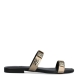 Sandalias de la marca Itse, modelo RAYZA. Exterior de las sandalias en piel color bronce con detalles de metal en la pala. Interior de las sandalias en piel color negro. Sandalias Itse con suela plana. Este modelo RAYZA, está inspirado en la comodidad y estilo. Podrás combinarlo con diferentes looks de temporada.