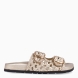 Sandalias de la marca Itse, modelo RODAS. Sandalias elaboradas en piel trenzada color oro con doble tiras con hebilla en la pala. Suela plana y cómoda. Sandalias Itse RODAS, un complemento, ideal para llevarlo todos los días!
