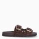 Sandalias de la marca Itse, modelo RODAS. Sandalias elaboradas en piel trenzada color marrón oscuro con doble tiras con hebilla en la pala. Suela plana y cómoda. Sandalias Itse RODAS, un complemento, ideal para llevarlo todos los días!