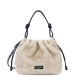 Bolso de la marca Lancaster, modelo MOUMOUTE. Bolso confeccionado en poliéster con detalles en piel de vacuno color crudo. Cuenta con un bolsillo interior con cremallera y un bolsillo sencillo para organizar tus esenciales. Su cierre imantado garantiza practicidad en el día a día. También está equipado con dos cordones ajustables que permiten ceñir los laterales del bolso. Bolso Lancaster MOUMOUTE equipado con un asa corta no ajustable, se lleva en la mano. Su bandolera extraíble y ajustable permite también llevarlo al hombro o cruzado. Ideal para ti!