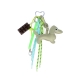 Llavero de la marca MUNNÉ, modelo DOG. Elaborado en piel color verde con dijes de chocolate y perro salchicha. Complemento perfecto para tu bolso.