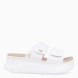 Sandalias de la marca Heydude, modelo DELRAY. Exterior elaborado en tela color blanco con diseños estampados. Interior en piel color nude. Cierre de sandailas Heydude con doble velcro en la pala. Sandalias con cuña de 5cm de altura. Estas sandalias Heydude DELRAY son un complento básico, clásico y cómodo para tu día a día!