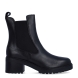 Botines chelsea de tacón de la marca Tamaris, modelo CITY. Confeccionados en suave piel lisa de primera calidad en color negro, presentan una elegante silueta de caña media con elásticos laterales y tirador trasero para un calce rápido y flexible. Incorporan una plantilla interior acolchada de alto confort, un estable tacón ancho en bloque de 5 cm y una suela track de goma dentada que garantiza un agarre seguro en cualquier superficie. Ideales para combinar con pantalones de vestir, faldas midi plisadas o tejanos anchos con blazer estructurada para un estilismo actual y favorecedor. ¡El botín todoterreno perfecto para estilizar la figura sin renunciar al máximo confort!